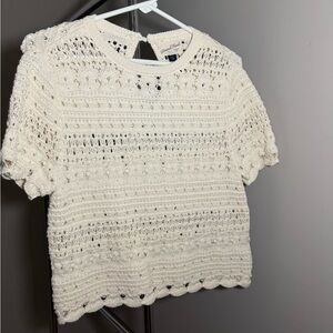 Universal Thread Cream Crochet Blouse